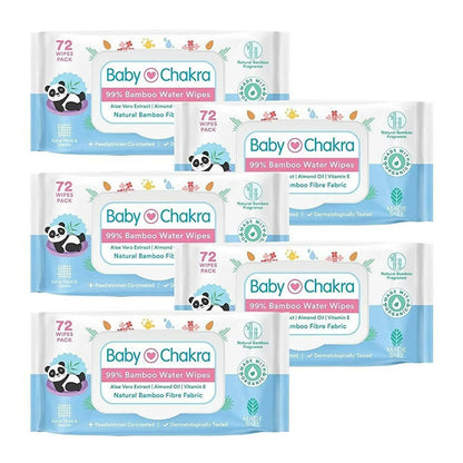 BabyChakra 99% Bamboo Water Soft Wipes -  USA, Australia, Canada 