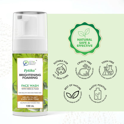 Fytika Brightening Foaming Facewash With Neem & Tulsi