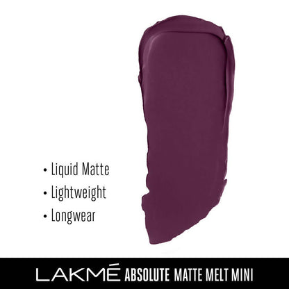 Lakme Absolute Matte Melt Mini Liquid Lip Color - Purple Tourist