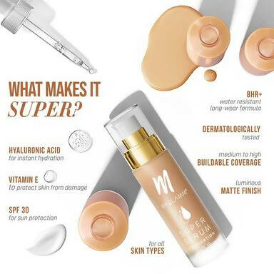 MyGlamm Super Serum Foundation - 201W Cr???pe