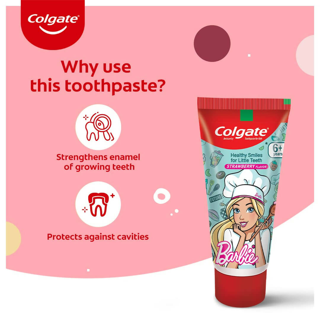 Colgate Kid's Barbie Anticavity Toothpaste - Strawberry Flavor