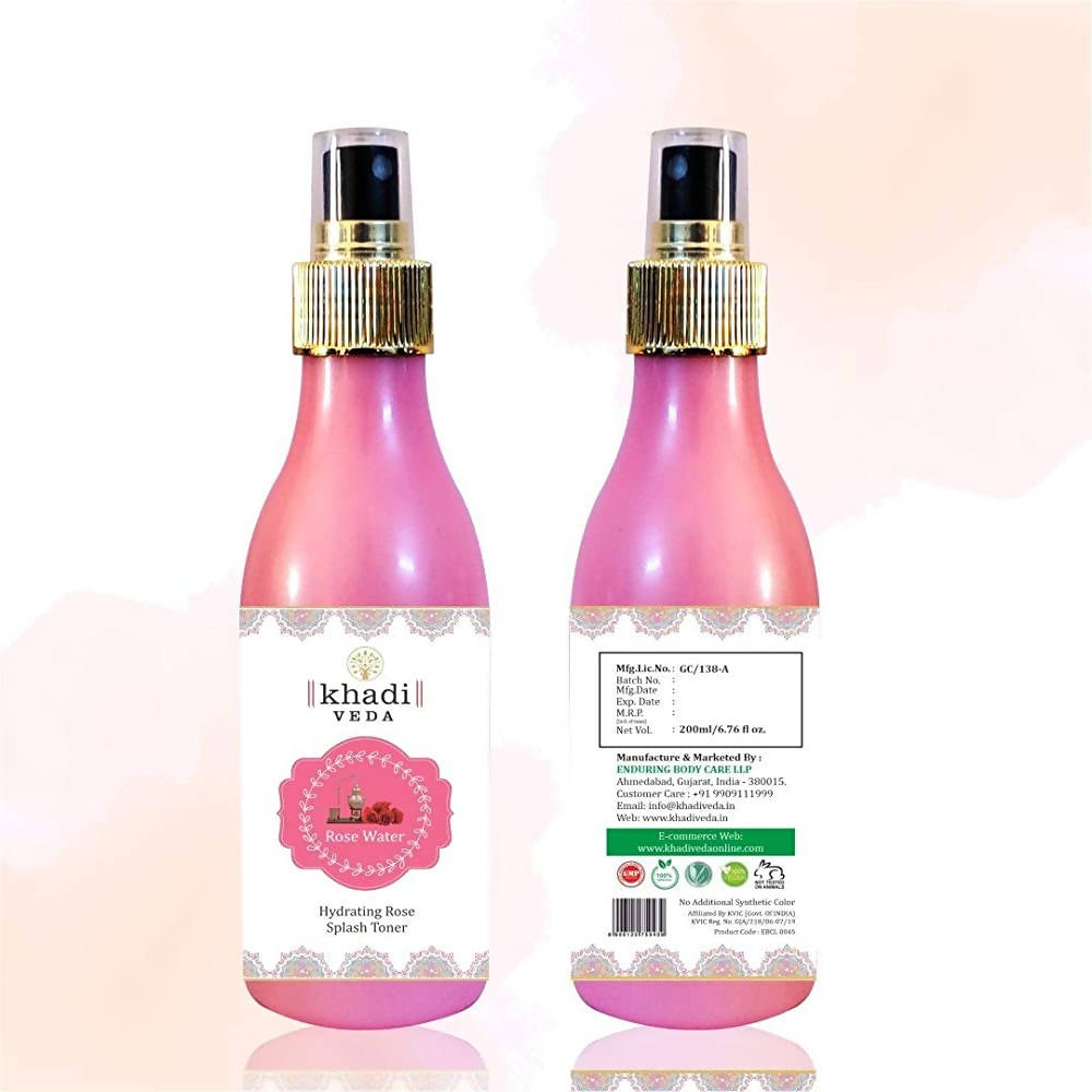 Khadi Veda Rose Water Hydrating Rose Splash Toner