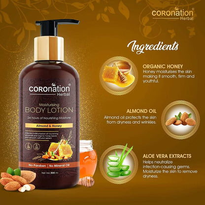 Coronation Herbal Almond & Honey Moisturising Body Lotion