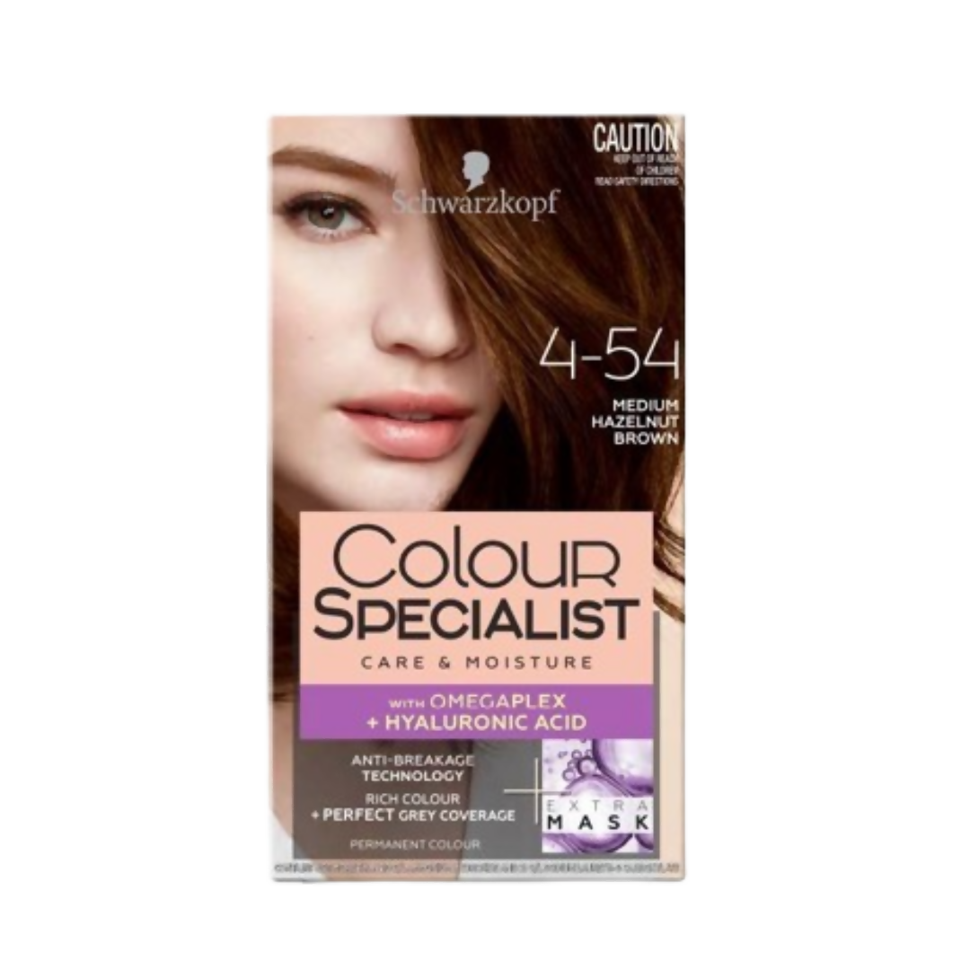 Schwarzkopf Colour Specialist Permanent Hair Colour - 4.54 Medium Hazelnut Brown