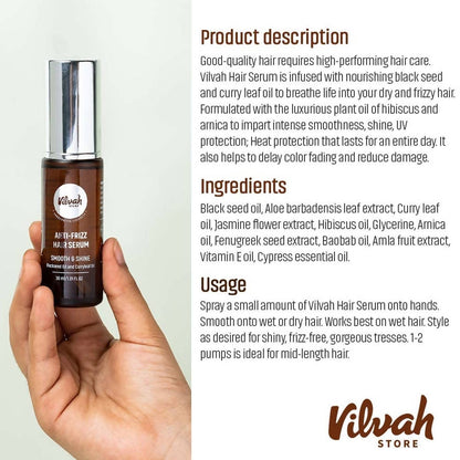 Vilvah Anti Frizz Hair Serum