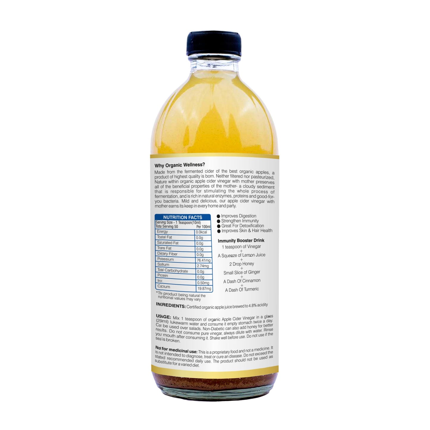 Organic Wellness Apple Cider Vinegar with Mother