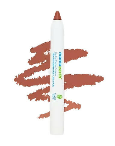 Mamaearth Hydra-Matte Crayon Transferproof Lipstick Cafe Latte Nude