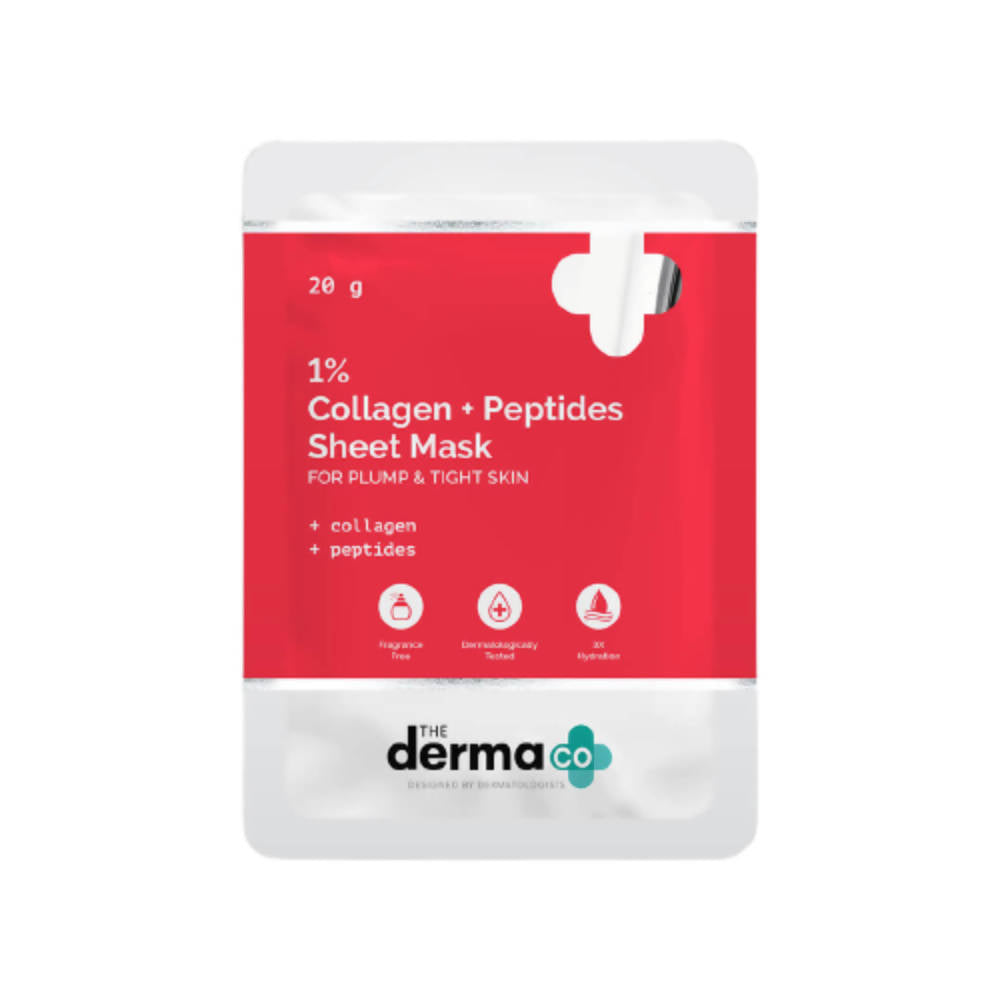 The Derma Co 1% Collagen + Peptides Sheet Mask