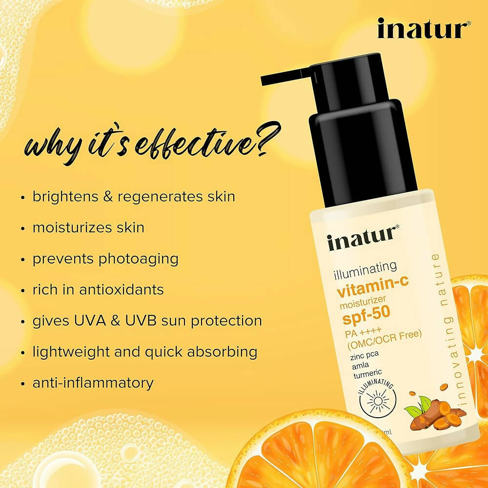 Inatur Illuminating Vitamin C Sunscreen SPF50