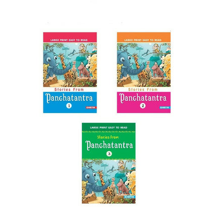 Large Print Easy to Read Panchtantra Stories Books Set of 3| Children Stories Books Ages 4-8 Year -  buy in usa 