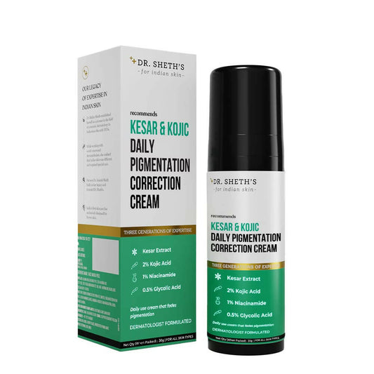 Dr. Sheth's Kesar & Kojic Daily Pigmentation Correction Cream - BUDNE