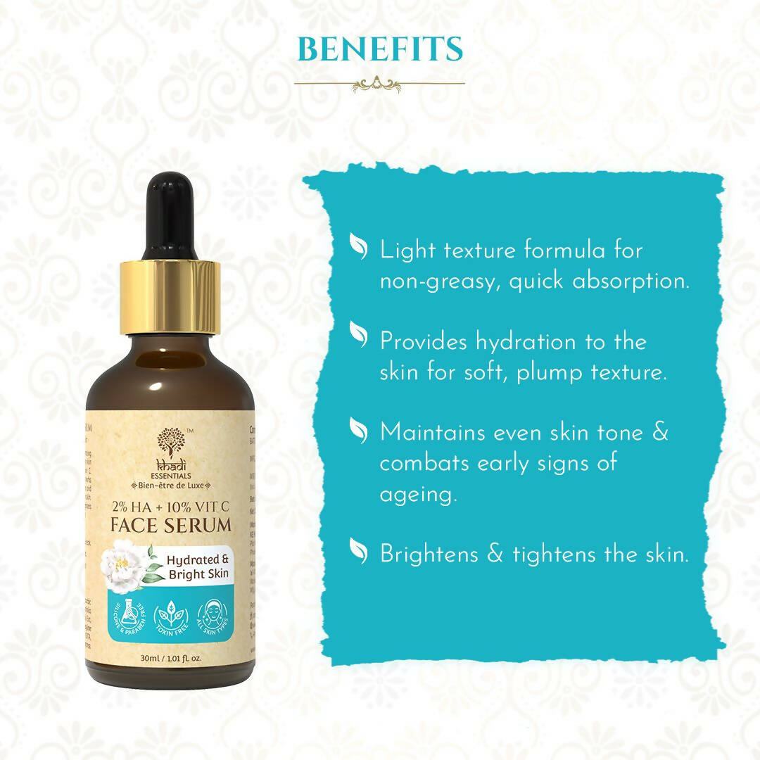 Khadi Essentials 2% HA + 10% Vitamin C Face Serum