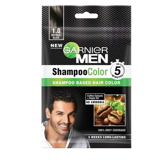 Garnier Men Shade 1 Shampoo Color-Natural Black - BUDNE