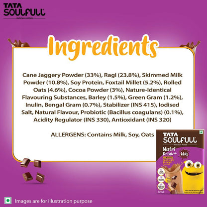 Tata Soulfull Nutri Drink+ For Kids With Millets - Chocolate Brownie Flavor