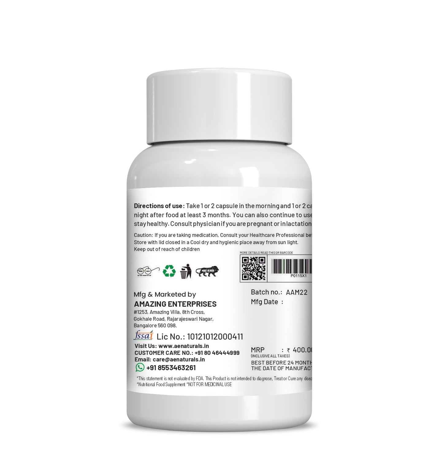 Ae Naturals Amla Extract Capsules