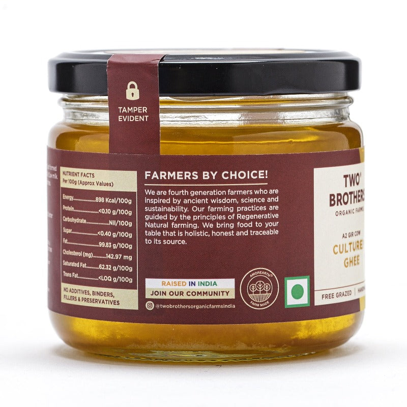 Two Brothers Organic Farms A2 Gir Cow Cultured Ghee