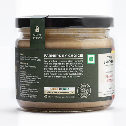 Two Brothers Organic Farms Jaggery Peanut Butter & Plain Peanut Butter-Creamy