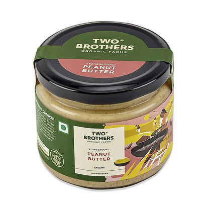 Two Brothers Organic Farms Jaggery Peanut Butter & Plain Peanut Butter-Creamy