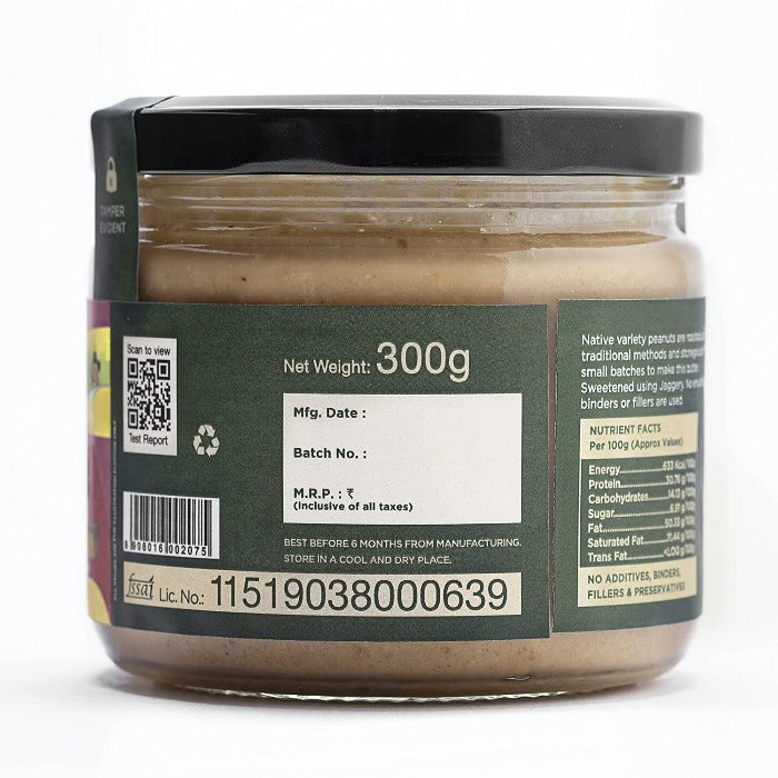 Two Brothers Organic Farms Jaggery Peanut Butter & Plain Peanut Butter-Creamy