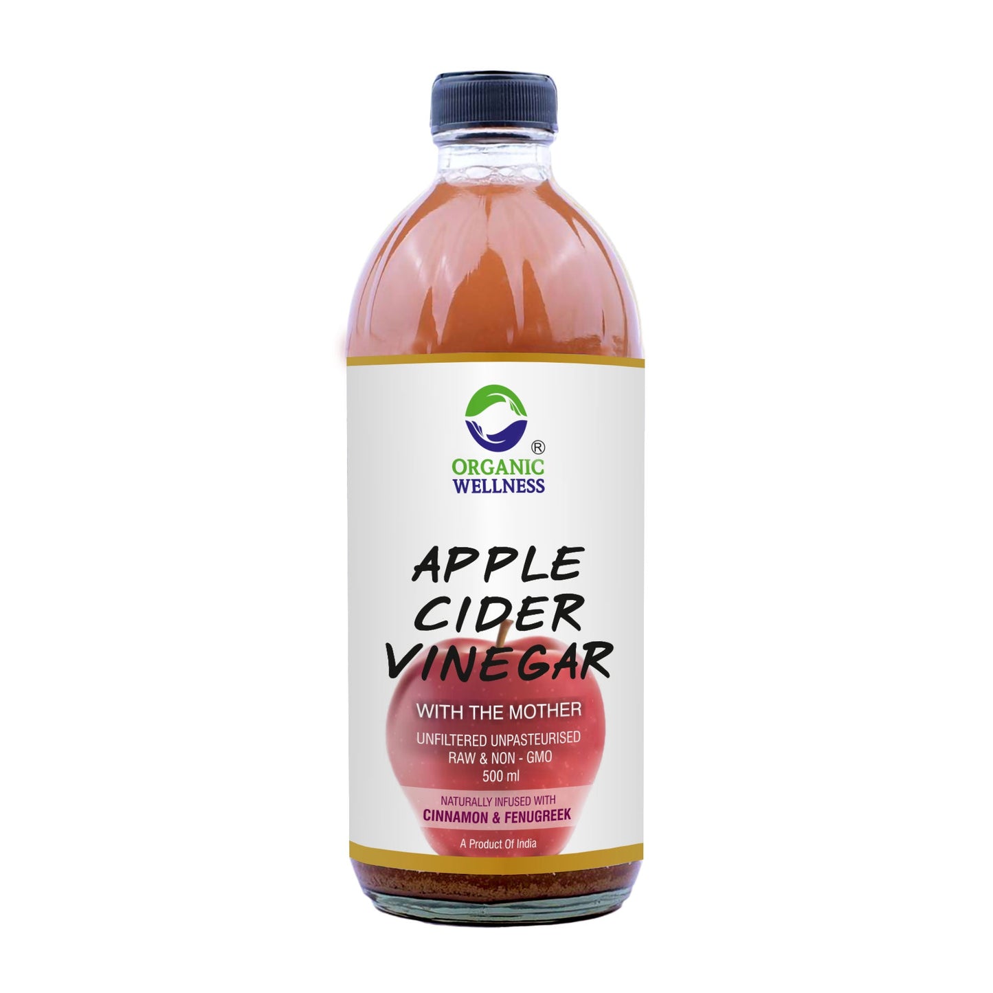 Organic Wellness Apple Cider Vinegar with Mother, Cinnamon & Fenugreek