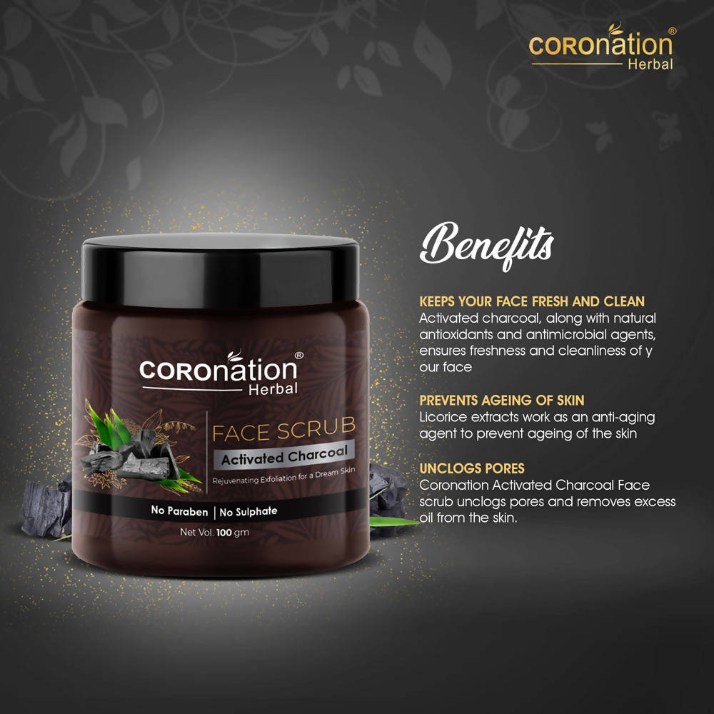 Coronation Herbal Activated Charcoal Face Scrub