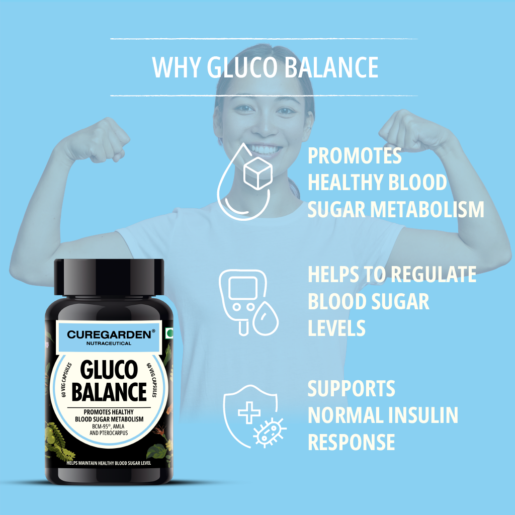 Curegarden Natural Gluco Balance Veg Capsules