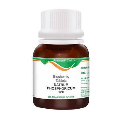 Bio India Homeopathy Natrum Phosphoricum Biochemic Tablets