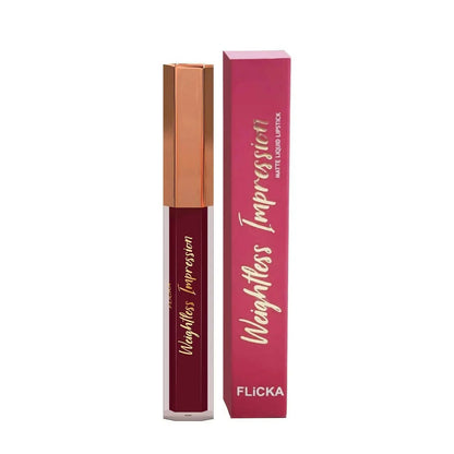 FLiCKA Weightless Impression 12 December - Pink Matte Finish Liquid Lipstick