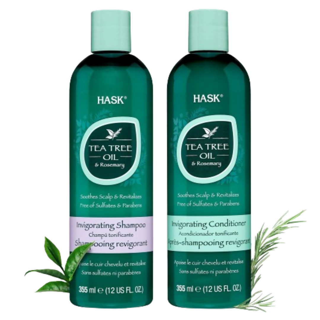HASK Tea Tree Oil & Rosemary Invigorating Shampoo And Conditioner