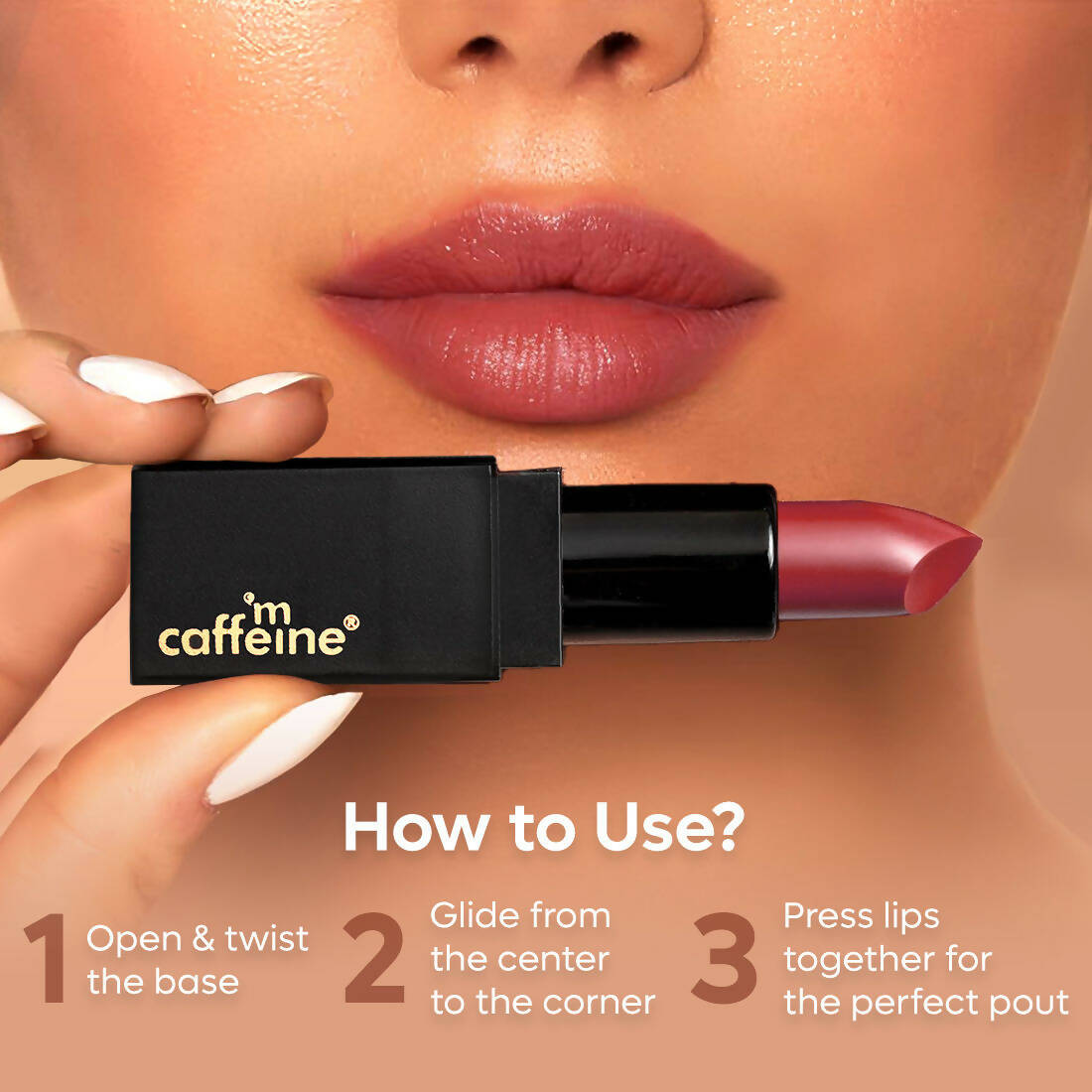 mCaffeine Cocoa Kiss Creamy Matte Lipstick - Rose Martini