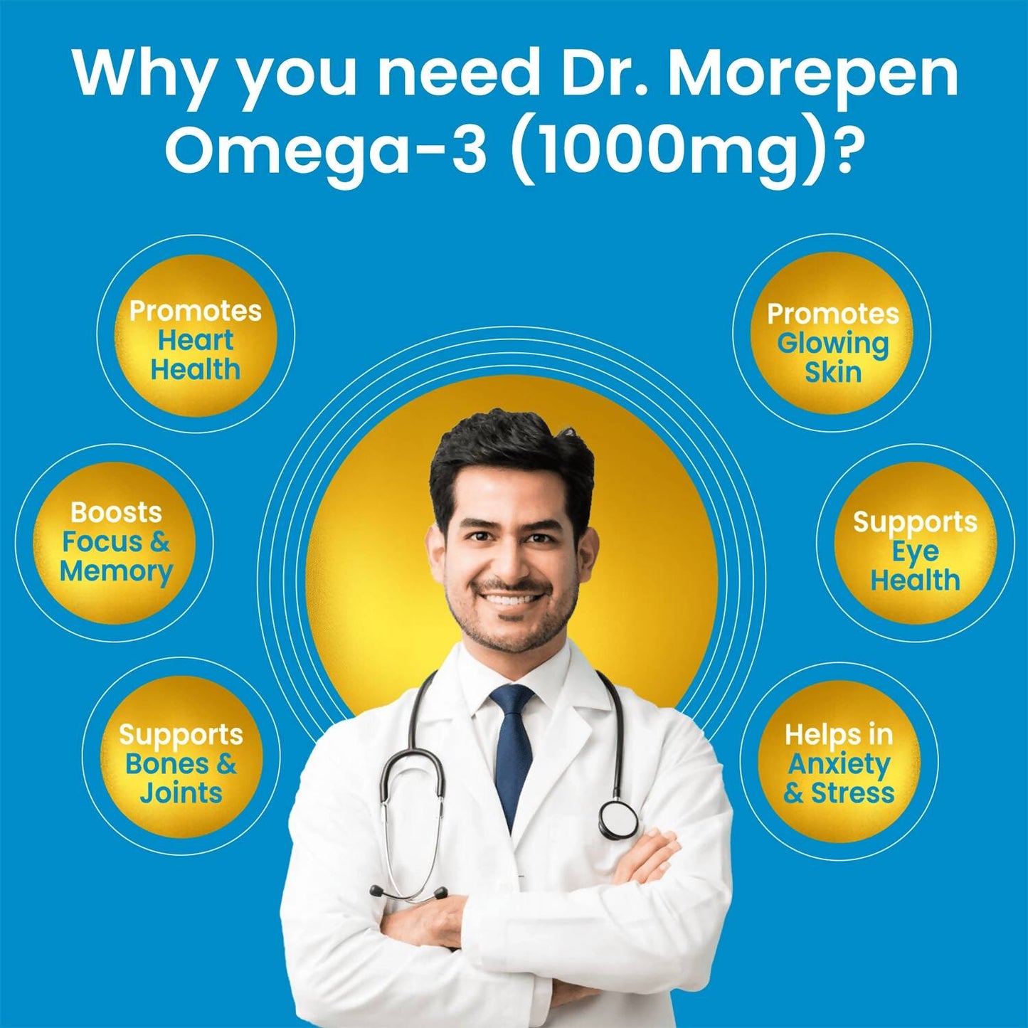 Dr. Morepen Omega 3 Deep Sea Fish Oil Softgels