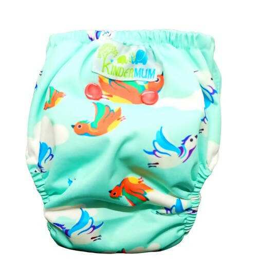 Kindermum Nano Aio Cloth Diaper With 2 Organic Cloth Inserts- Birdie For Kids