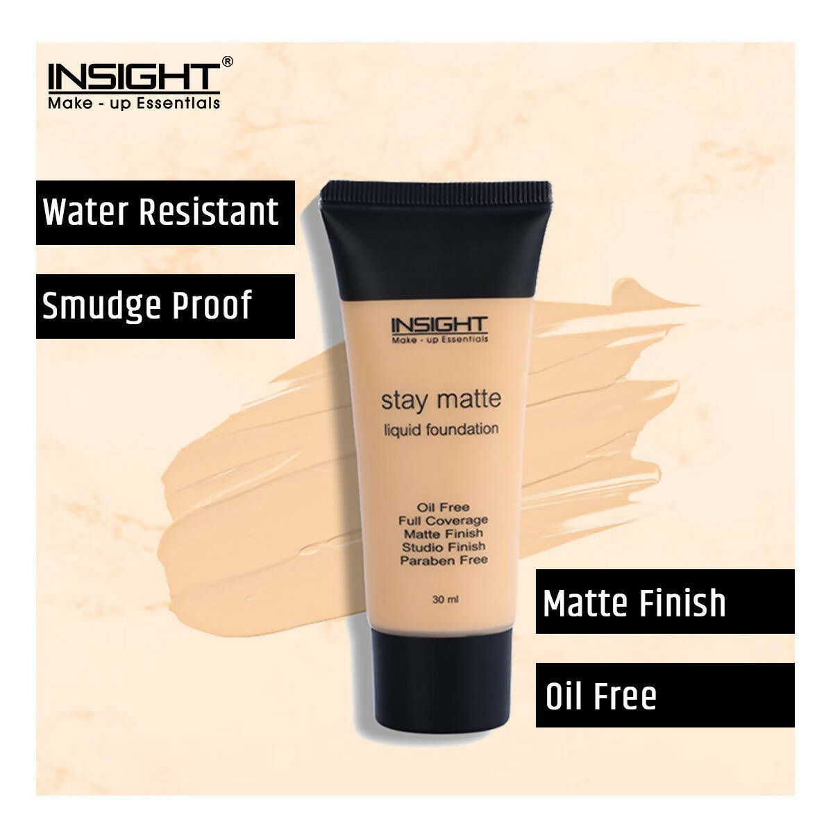 Insight Cosmetics Stay Matte Liquid Foundation - Nude Beige