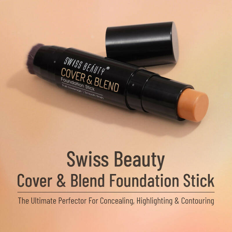 Swiss Beauty Cover & Blend Stick Foundation - 01 Pretty Vanilla