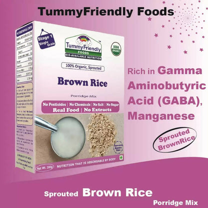 TummyFriendly Foods Certified Stage1 Ragi, Brown Rice Porridge Mixes