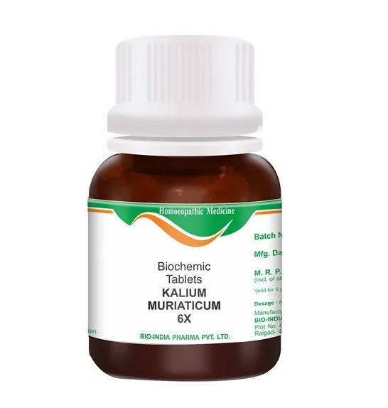 Bio India Homeopathy Kalium Muriaticum Biochemic Tablets