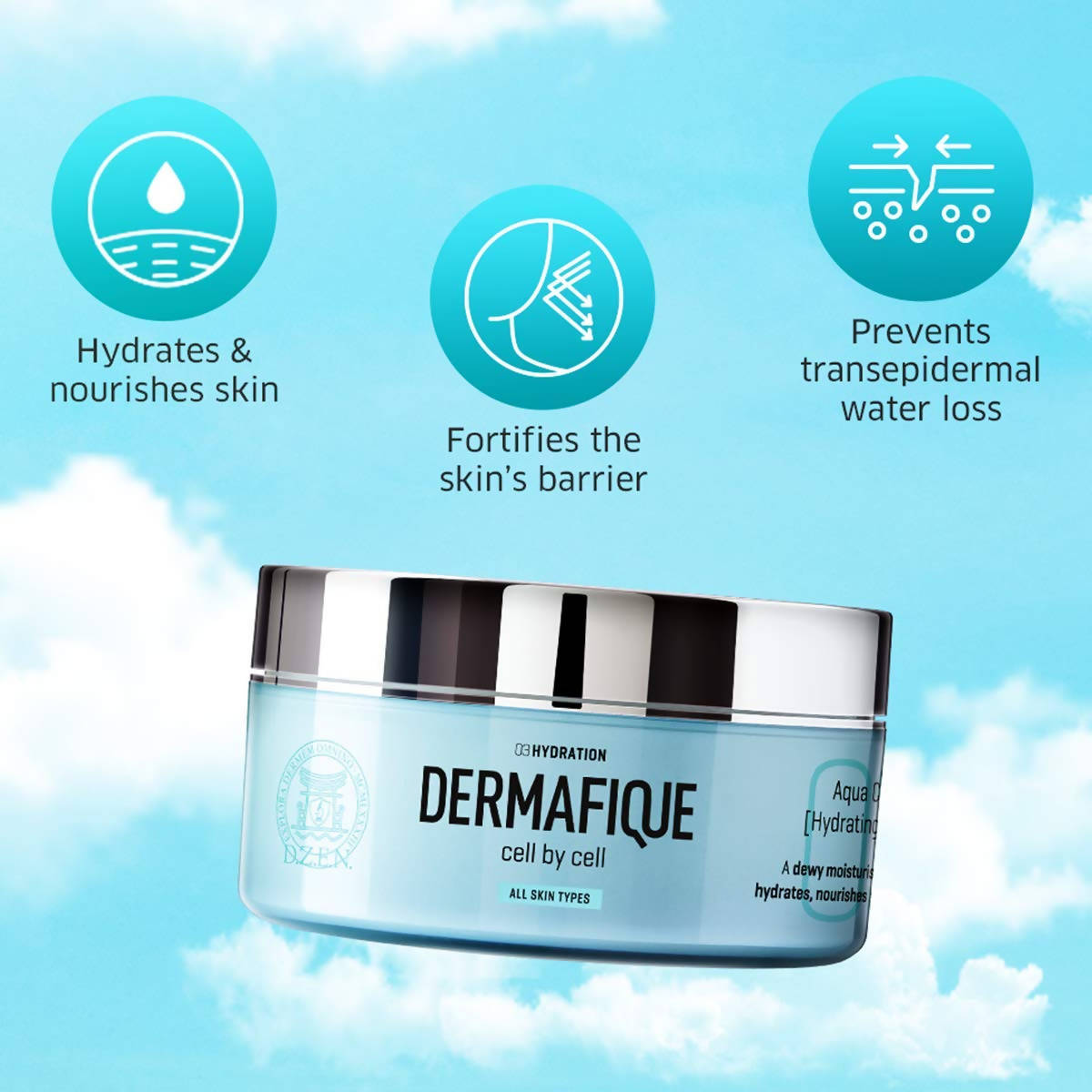 Dermafique Aqua Cloud Hydrating Creme Light Moisturizer