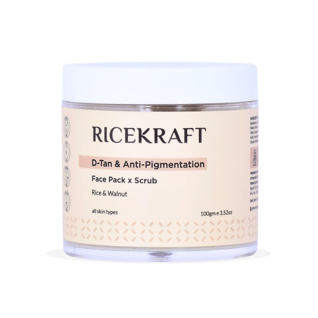 RiceKraft Twin Action De Tan Face Pack cum scrub