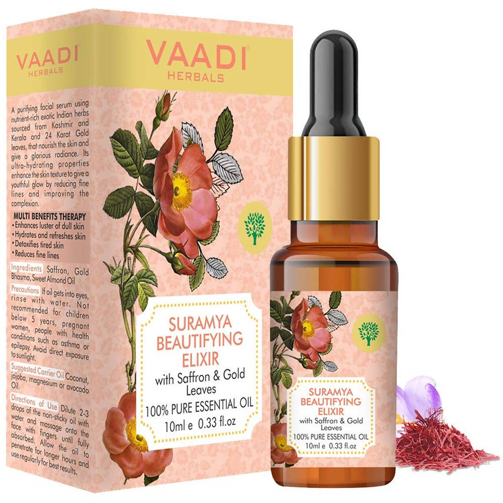Vaadi Herbals Suramya Beautifying Elixr With Saffron Gold Leaves - BUDNE