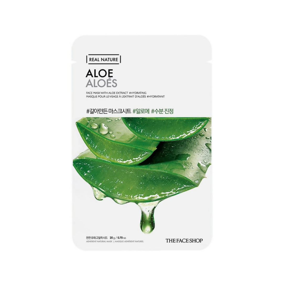 The Face Shop Real Nature Aloe Face Mask - usa canada australia