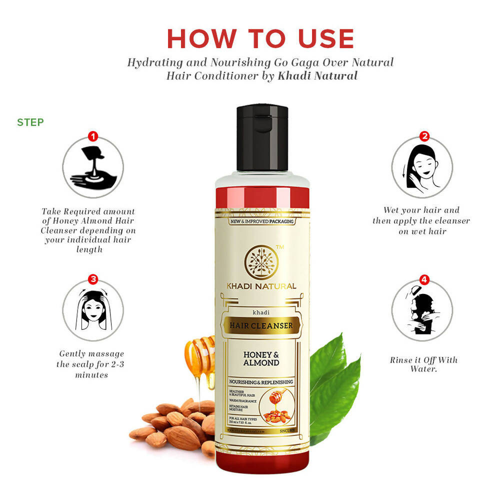 Khadi Natural Honey & Almond Hair Cleanser