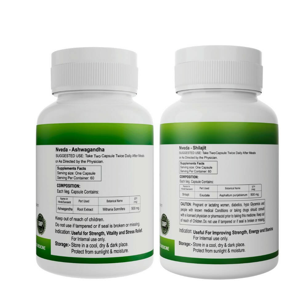 Nveda SJ Capsules and Ashwagandha Capsules Combo