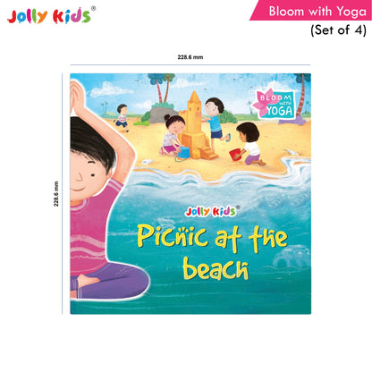 Jolly Kids Bloom With Yoga Books For Kids| Set of 4| Ages 3 - 7 Year| Yoga in Different Places Like Jungle, Beach, Schools, Gardens etc.