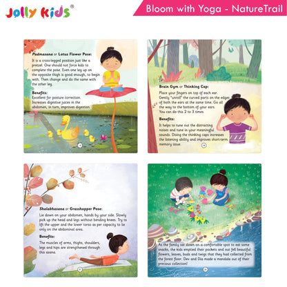 Jolly Kids Bloom With Yoga Books For Kids| Set of 4| Ages 3 - 7 Year| Yoga in Different Places Like Jungle, Beach, Schools, Gardens etc.