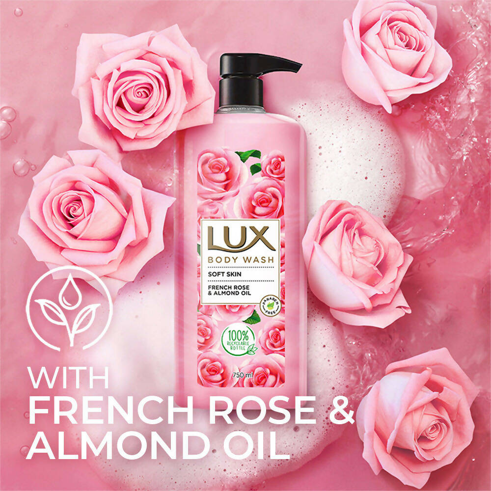 Lux Body Wash with French Rose Fragrance & Almond Oil