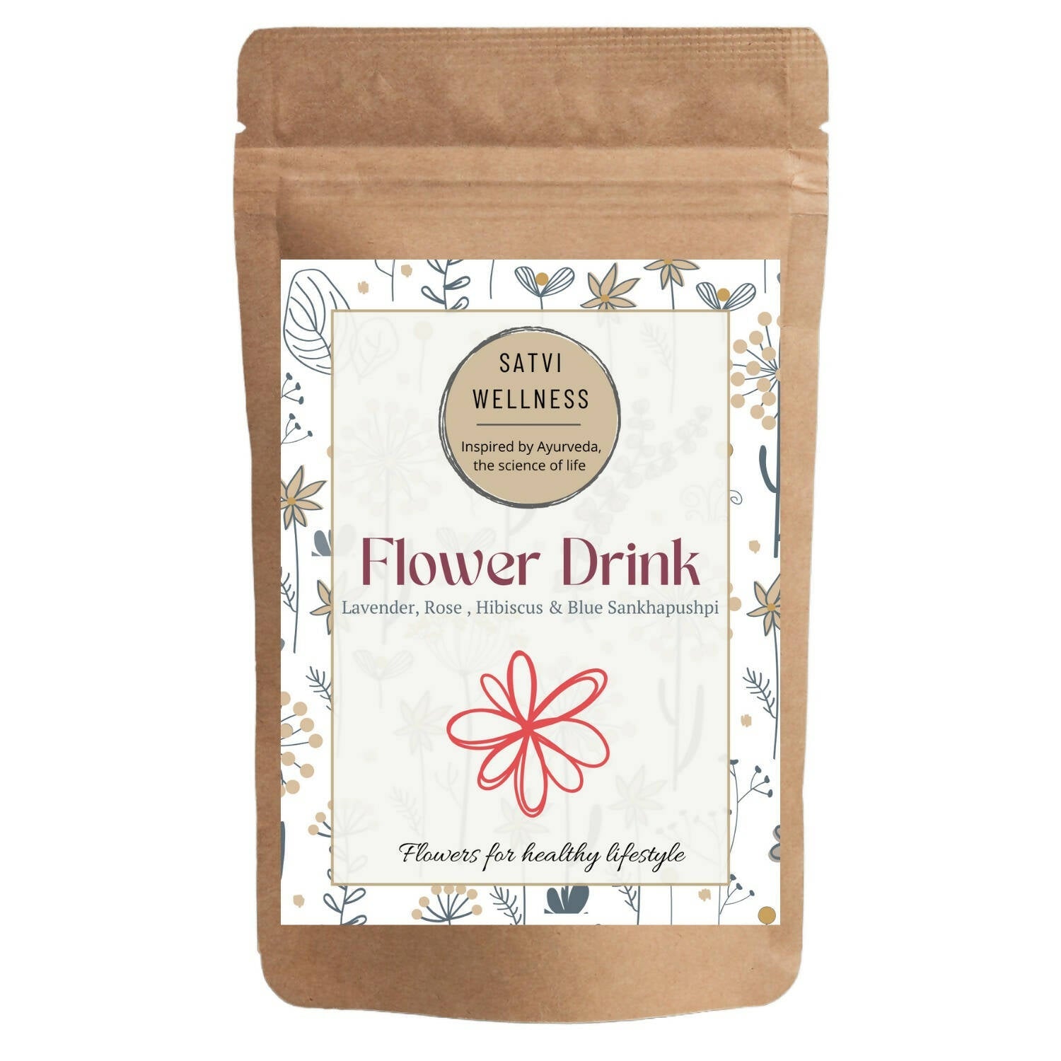 Satvi Wellness Mix Flower Drink | Mixed Flower tea - BUDNE