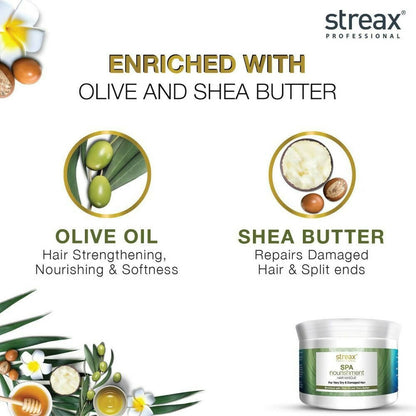 Streax Professional Spa Nourishment Olive Oil & Shea Butter Hair Mask