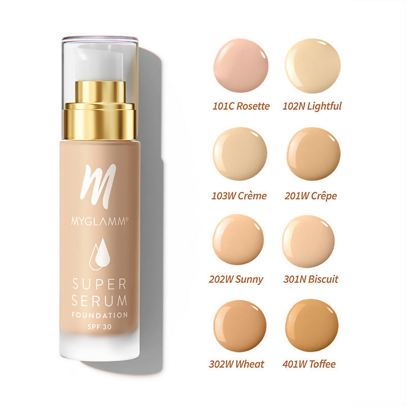 MyGlamm Super Serum Foundation - 201W Cr???pe