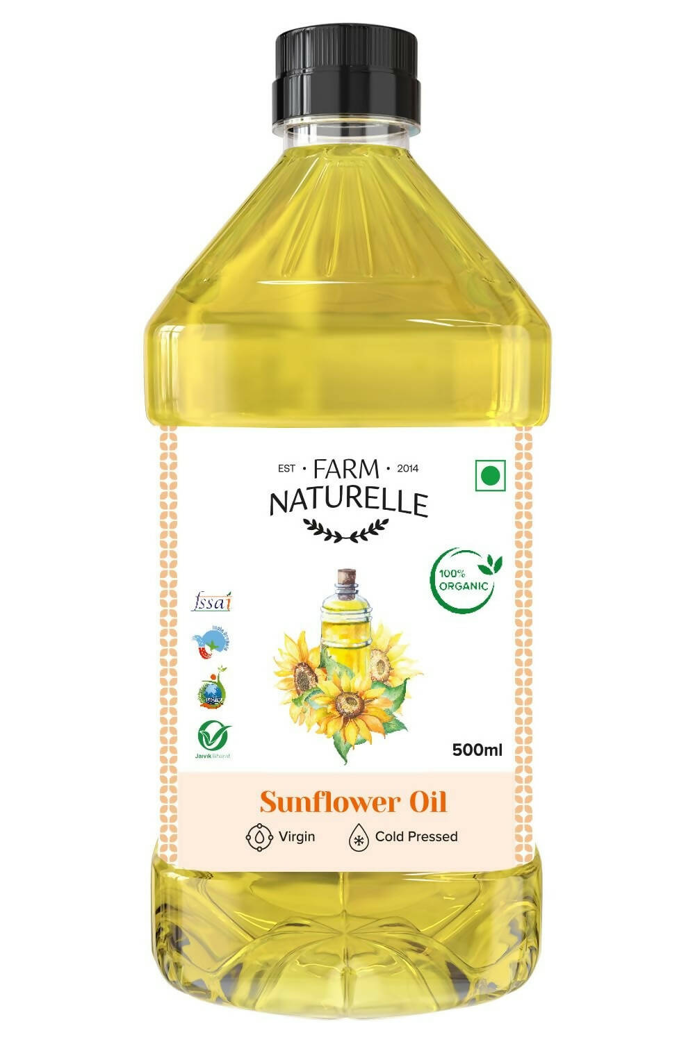 Farm Naturelle Organic Virgin Cold Pressed Sunflower Oil - BUDNE