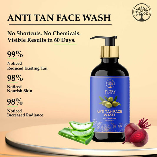 Ivory Natural Tan Face Wash For Crystal Clear And Radiant Skin